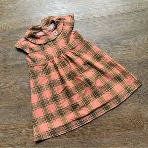 Matilda Jane Girls Casual Pink Brown Plaid Dress 2